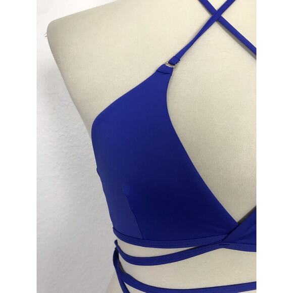 Toluca Swim Amina Stretch Wrap Tie Bikini Top Sz XS/S - Picture 3 of 9